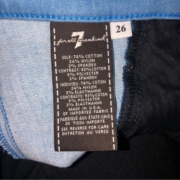 7 for all Mankind Pieced Skinny Jeans 26 NWOT - Picture 7 of 8